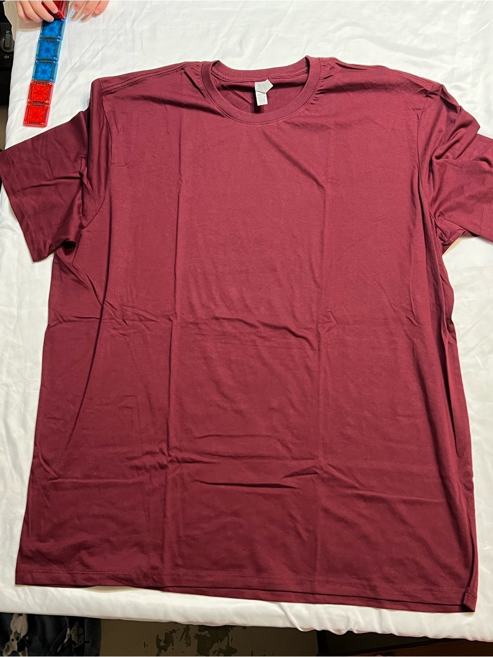 Men's Short Sleeve Crew Neck T-Shirt - Burgundy